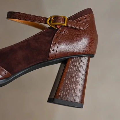 Classic everyday block heels for women | Terra -7