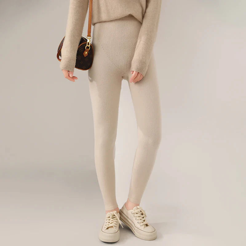 Relaxed comfortable knit casual leggings for women -7