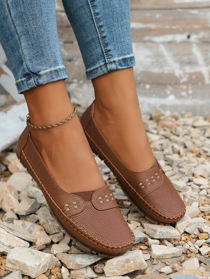 Elegant featherlight cushioned slip-on loafers for women | Elodie -9