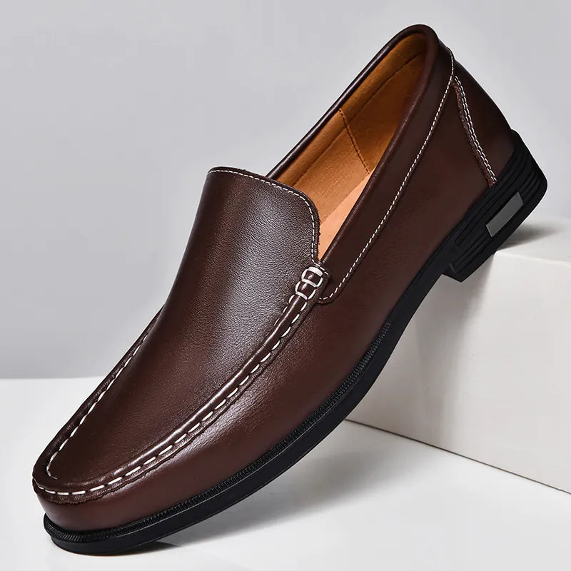 Classic genuine leather loafers for men | Verona -10