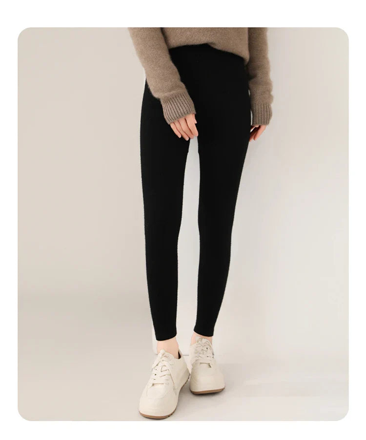Relaxed comfortable knit casual leggings for women -15