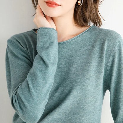 Soft relaxed mist knit top for women | Elara -2