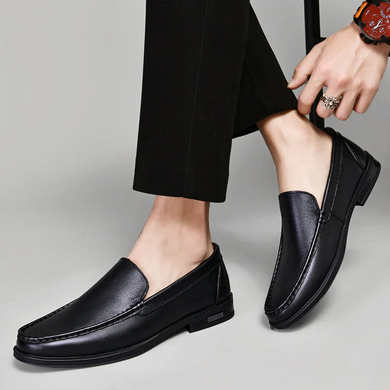 Classic genuine leather loafers for men | Verona -14