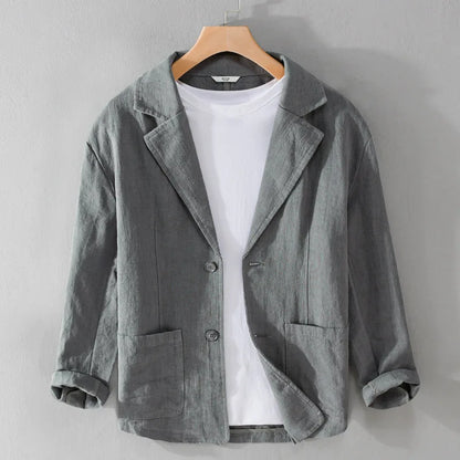 Relaxed-fit tailored linen jacket for men | Isandro -4