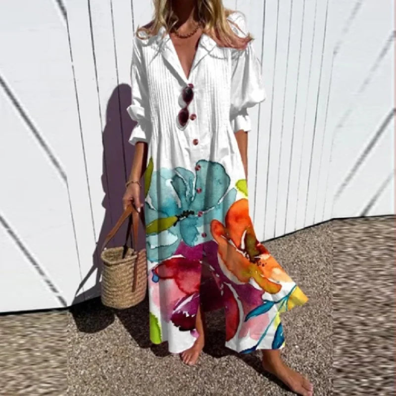 Fluid Effortless everyday maxi dress for women | Isalie
