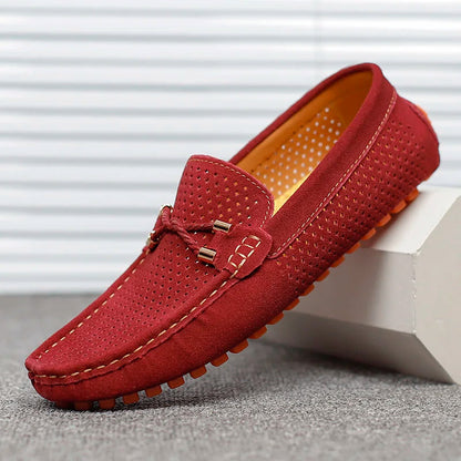 Smart perforated cushioned-insole loafers for men | Jorik -8