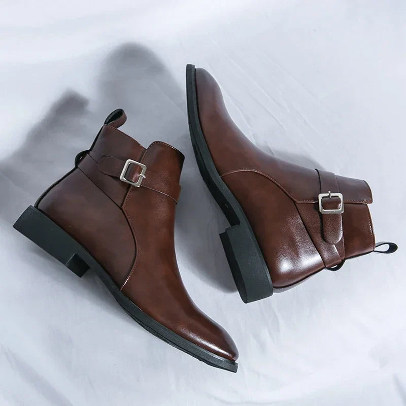 Classic genuine leather chelsea boots for men | Sergio -12
