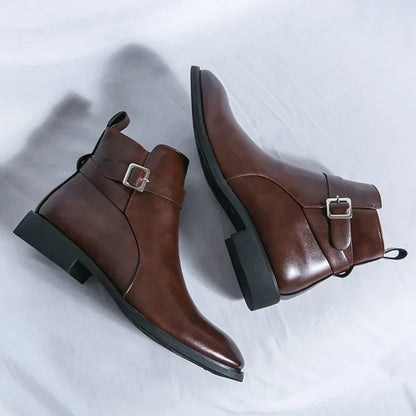 Classic genuine leather chelsea boots for men | Sergio -12