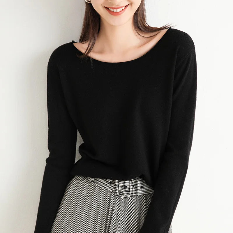 Soft relaxed mist knit top for women | Elara -6