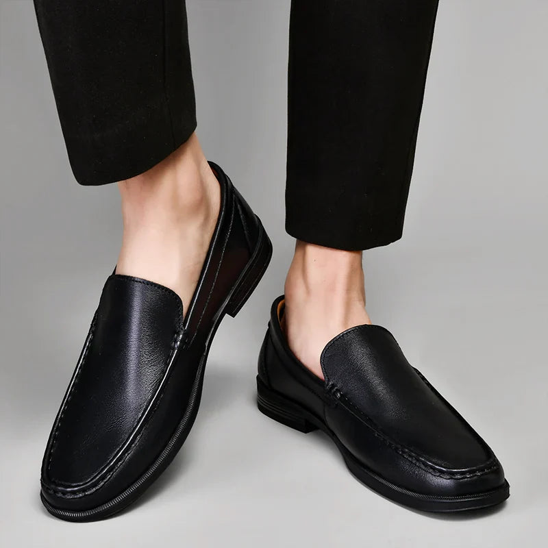 Classic genuine leather loafers for men | Verona -6