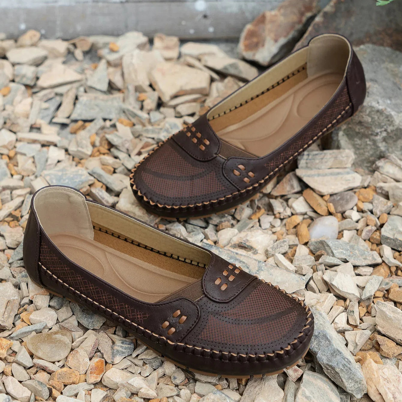 Elegant featherlight cushioned slip-on loafers for women | Elodie -5