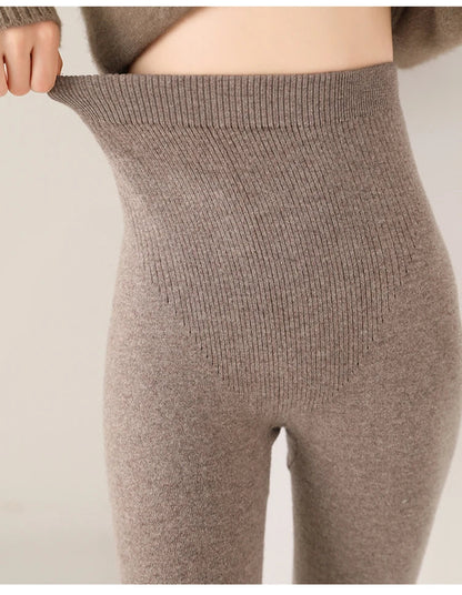 Relaxed comfortable knit casual leggings for women -11