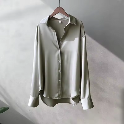 Elegant silk everyday blouse for women -6