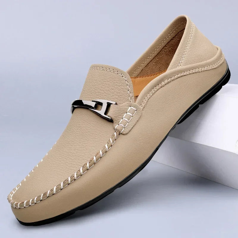 Classic genuine leather loafers for men | Melver -11