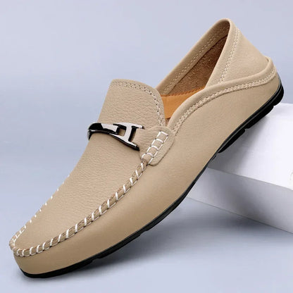 Classic genuine leather loafers for men | Melver -11
