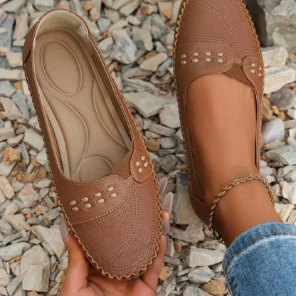 Elegant featherlight cushioned slip-on loafers for women | Elodie -7