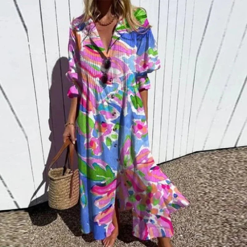 Fluid Effortless everyday maxi dress for women | Isalie