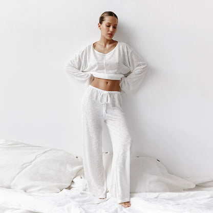 Relaxed breezy matching loungewear set for women | Mara -4