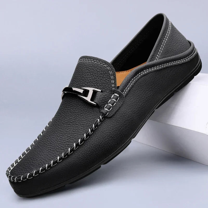 Classic genuine leather loafers for men | Melver -1