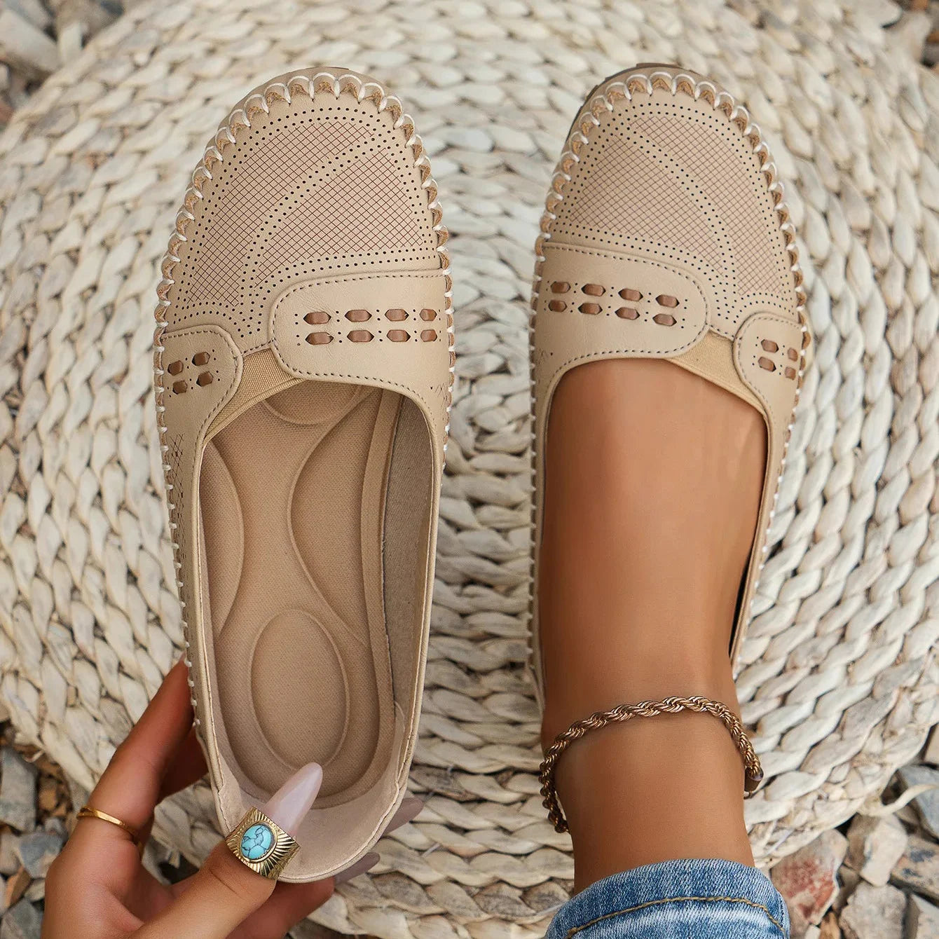 Elegant featherlight cushioned slip-on loafers for women | Elodie -13