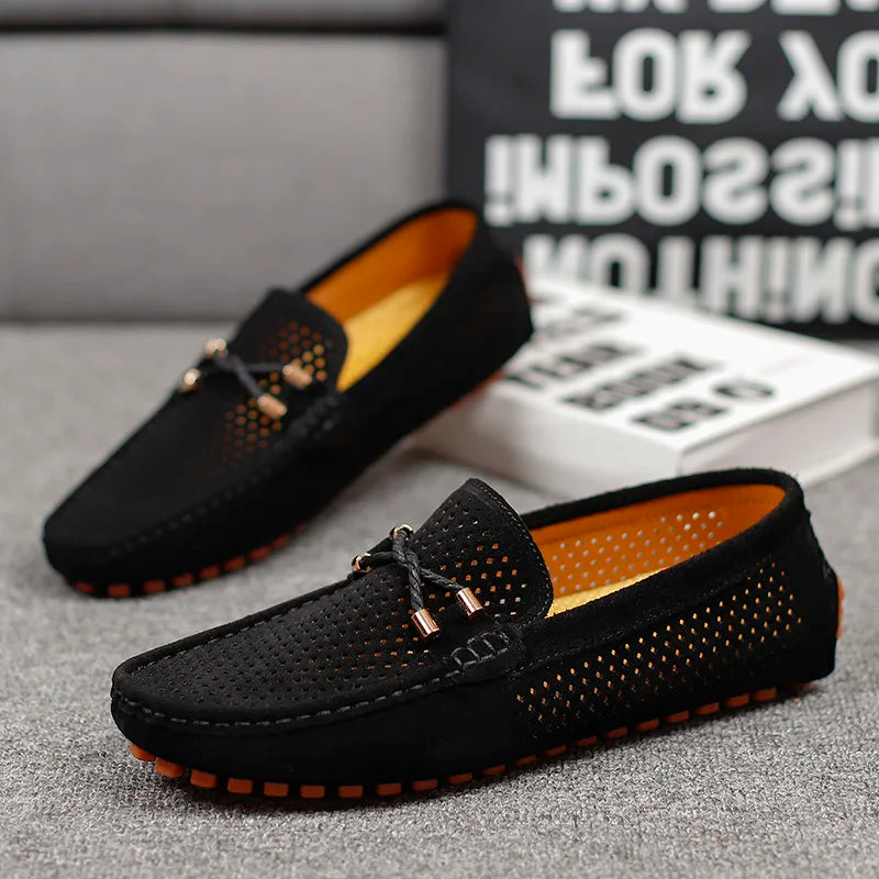 Smart perforated cushioned-insole loafers for men | Jorik -5