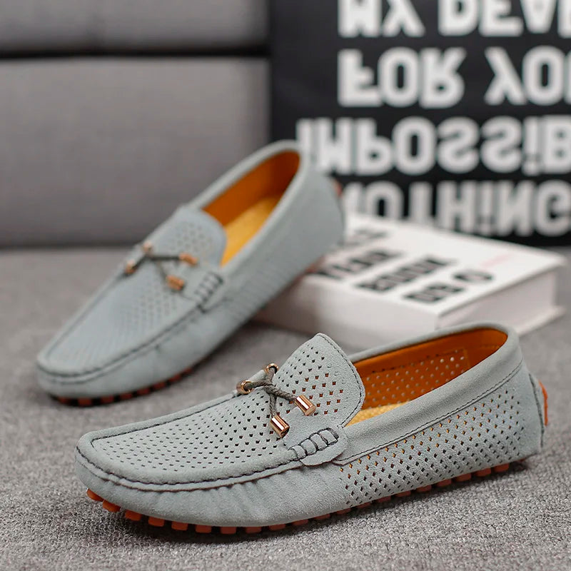 Smart perforated cushioned-insole loafers for men | Jorik -2