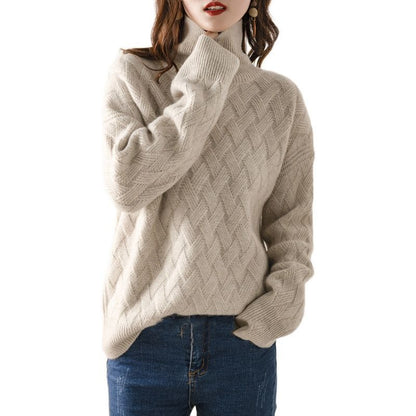 Cosy classic cashmere turtleneck sweater for women | Joslyn -3