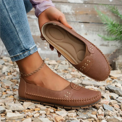 Elegant featherlight cushioned slip-on loafers for women | Elodie -10