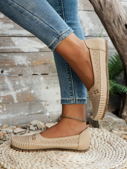 Elegant featherlight cushioned slip-on loafers for women | Elodie -15