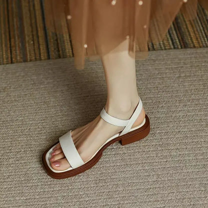 Refined everyday elegant slip-on sandals for women | Hester -7