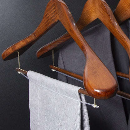 Premium walnut wood clothes hangers for men | Weston -3