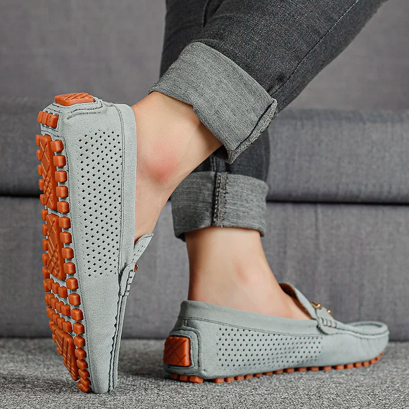 Smart perforated cushioned-insole loafers for men | Jorik -3