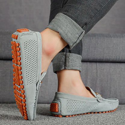 Smart perforated cushioned-insole loafers for men | Jorik -3