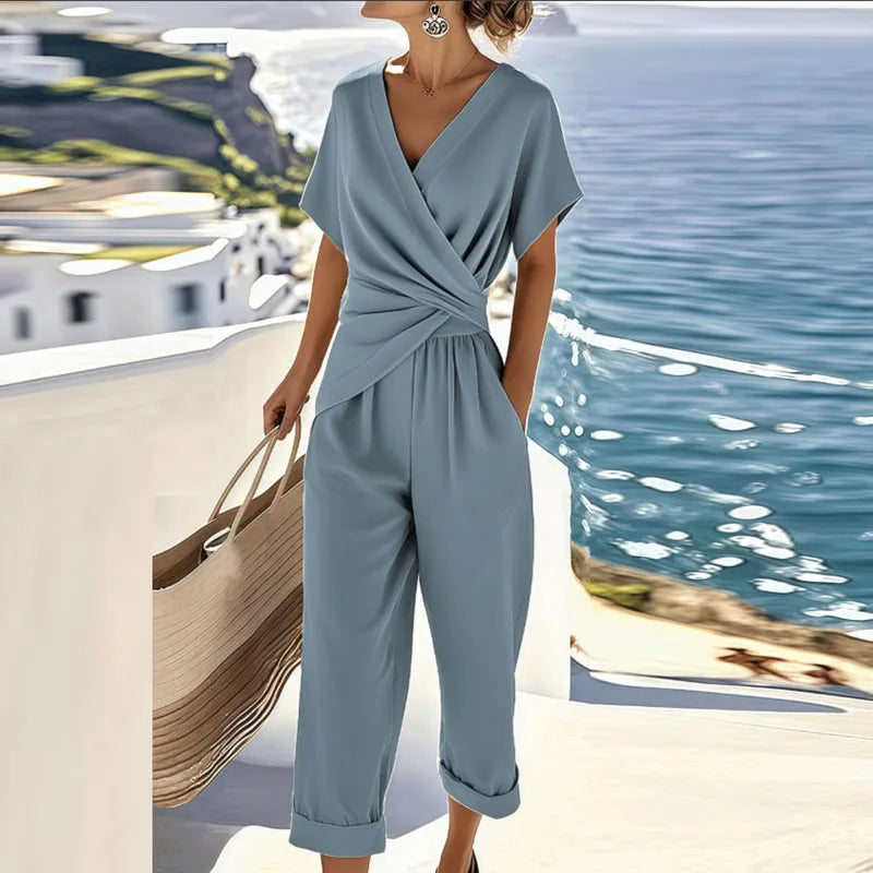 Elegant relaxed two-piece set for women | Kimberly -2