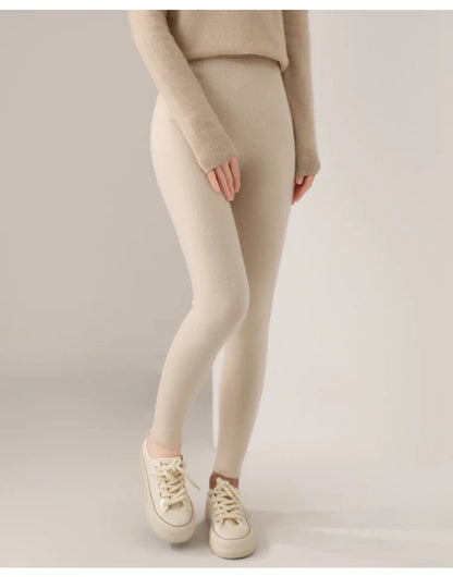 Relaxed comfortable knit casual leggings for women -10