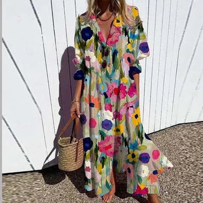 Fluid Effortless everyday maxi dress for women | Isalie