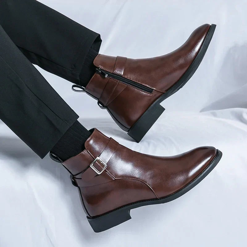 Classic genuine leather chelsea boots for men | Sergio -8