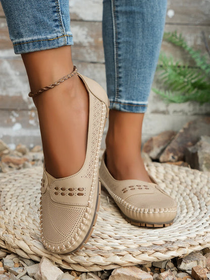 Elegant featherlight cushioned slip-on loafers for women | Elodie -14