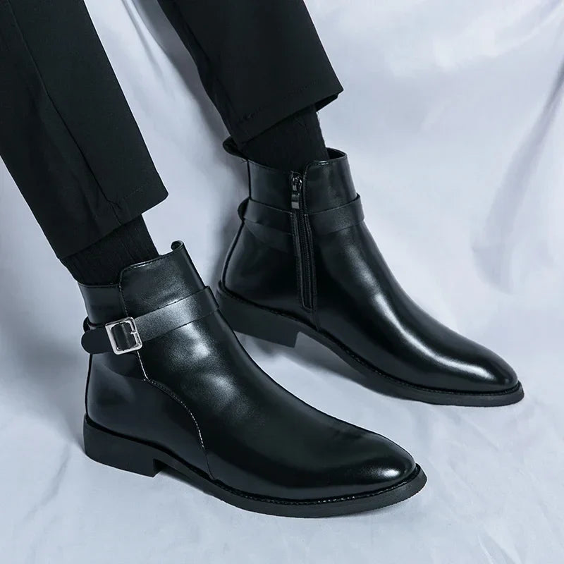 Classic genuine leather chelsea boots for men | Sergio -16