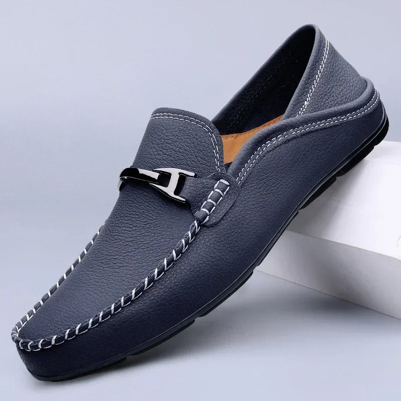 Classic genuine leather loafers for men | Melver -6