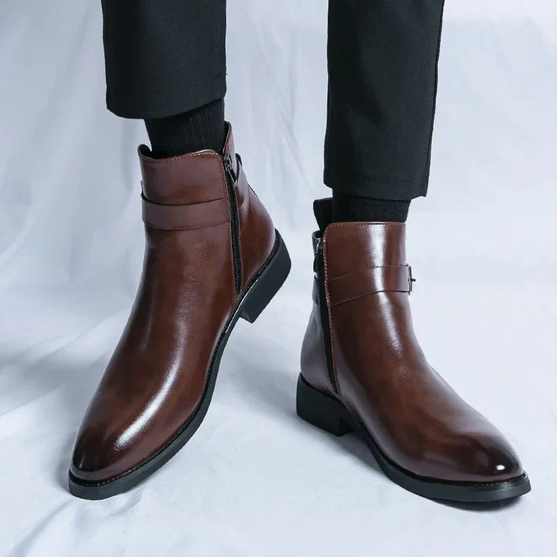 Classic genuine leather chelsea boots for men | Sergio -6