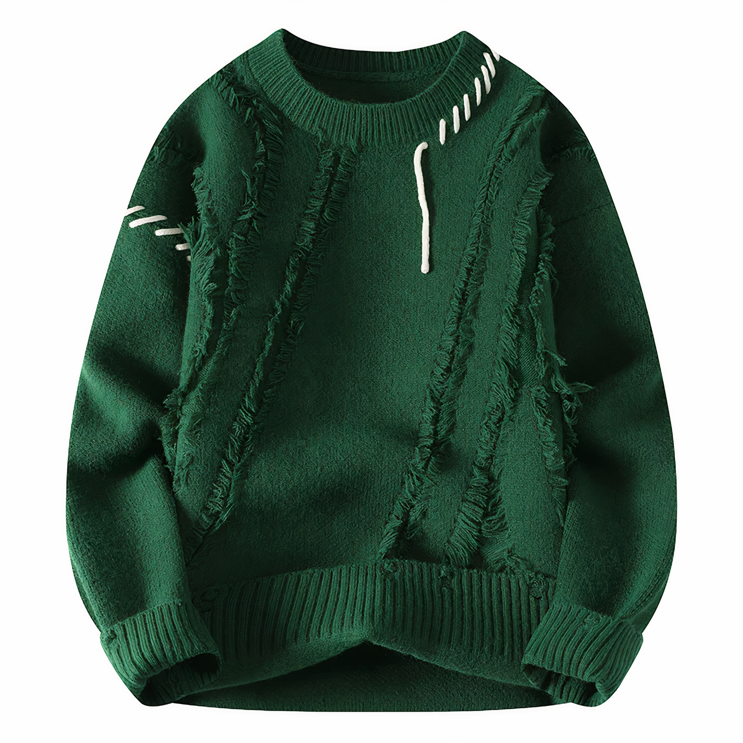 Brushed Knitted sweater with patchwork pattern for men | Jasper