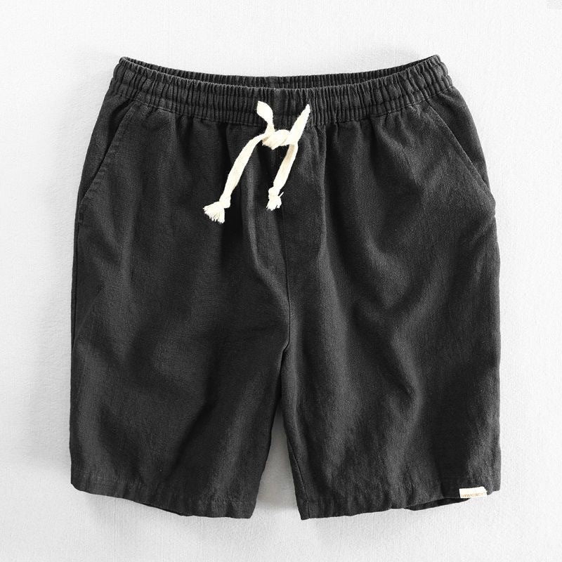 Relaxed drawstring cotton shorts for men | Kaito -2