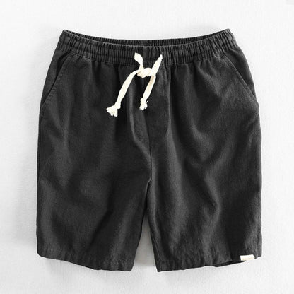 Relaxed drawstring cotton shorts for men | Kaito -2