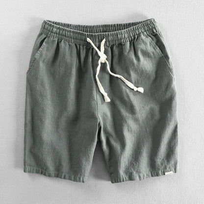 Relaxed drawstring cotton shorts for men | Kaito -3