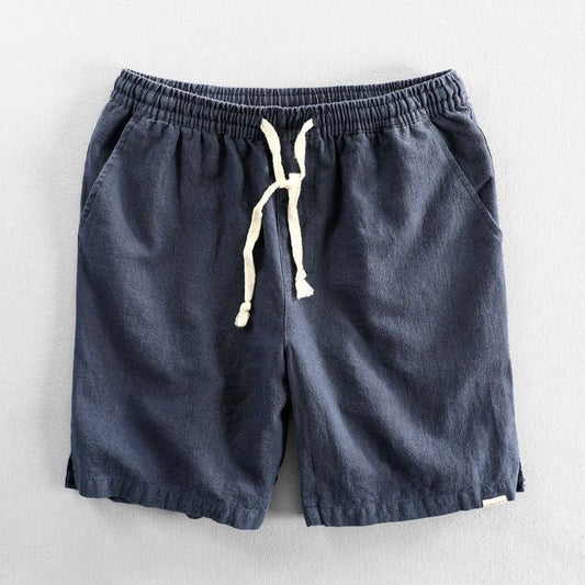 Relaxed drawstring cotton shorts for men | Kaito -1