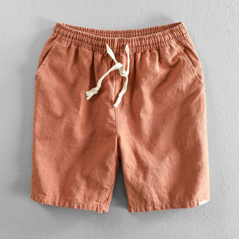 Relaxed drawstring cotton shorts for men | Kaito -5