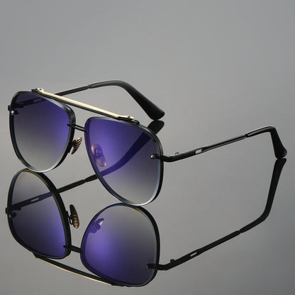 Bold dual-tone aviator sunglasses for men | Evander -5