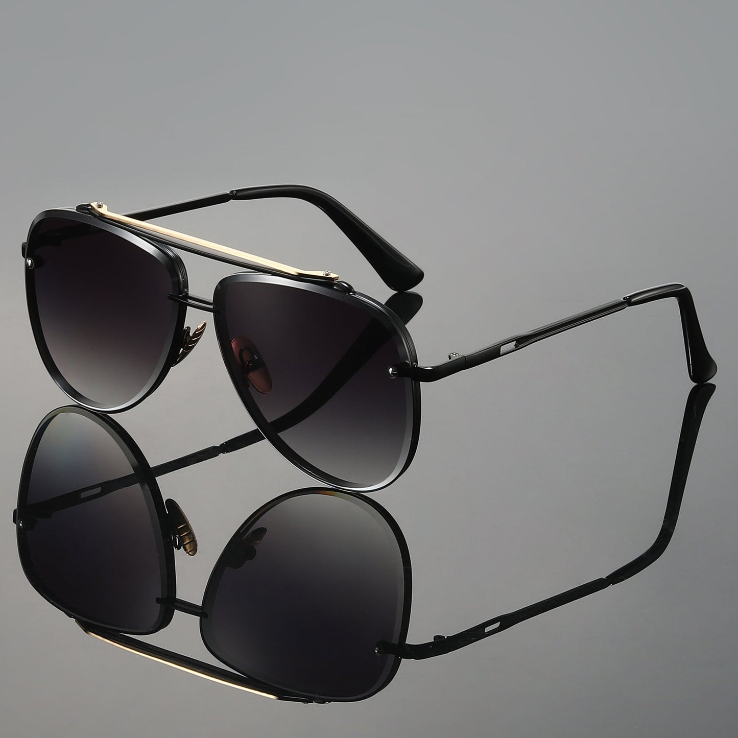 Bold dual-tone aviator sunglasses for men | Evander -6