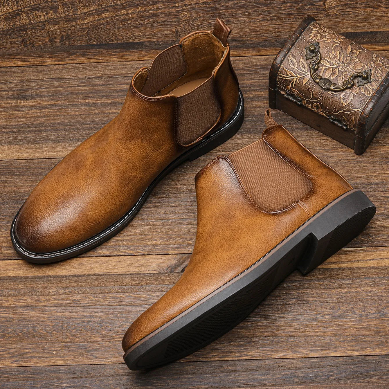 Classic timeless leather chelsea boots for men | Emerson -5